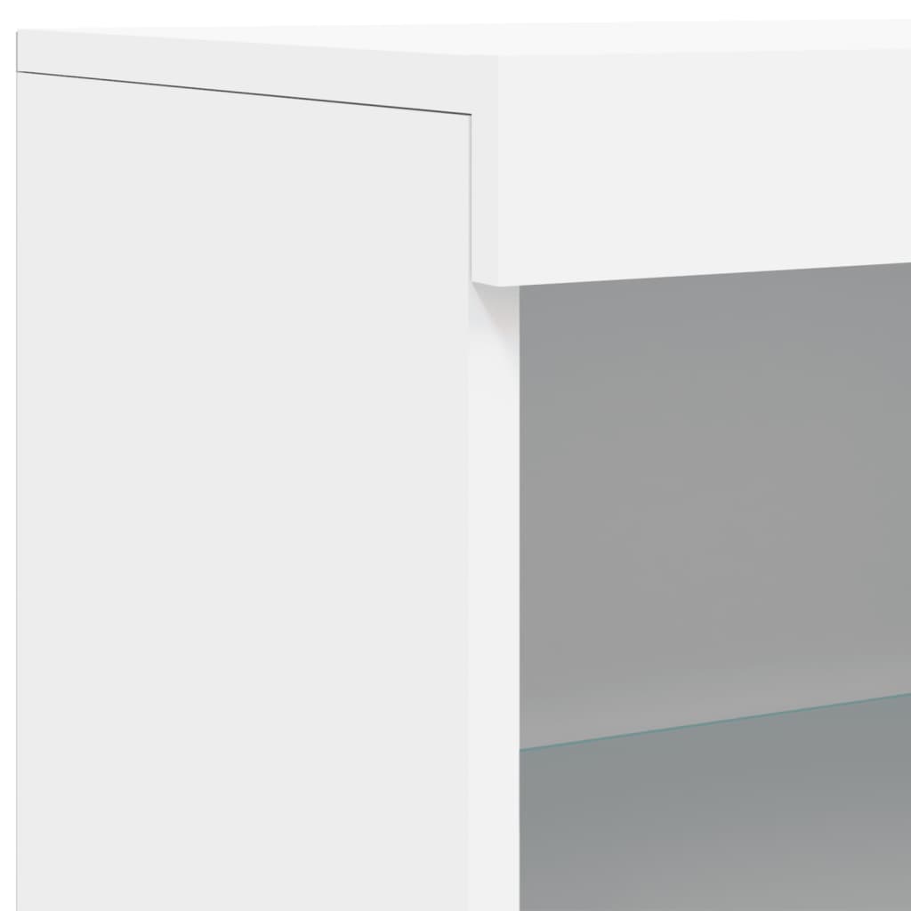 vidaXL Komoda s LED svjetlima bijela 60,5x37x100 cm