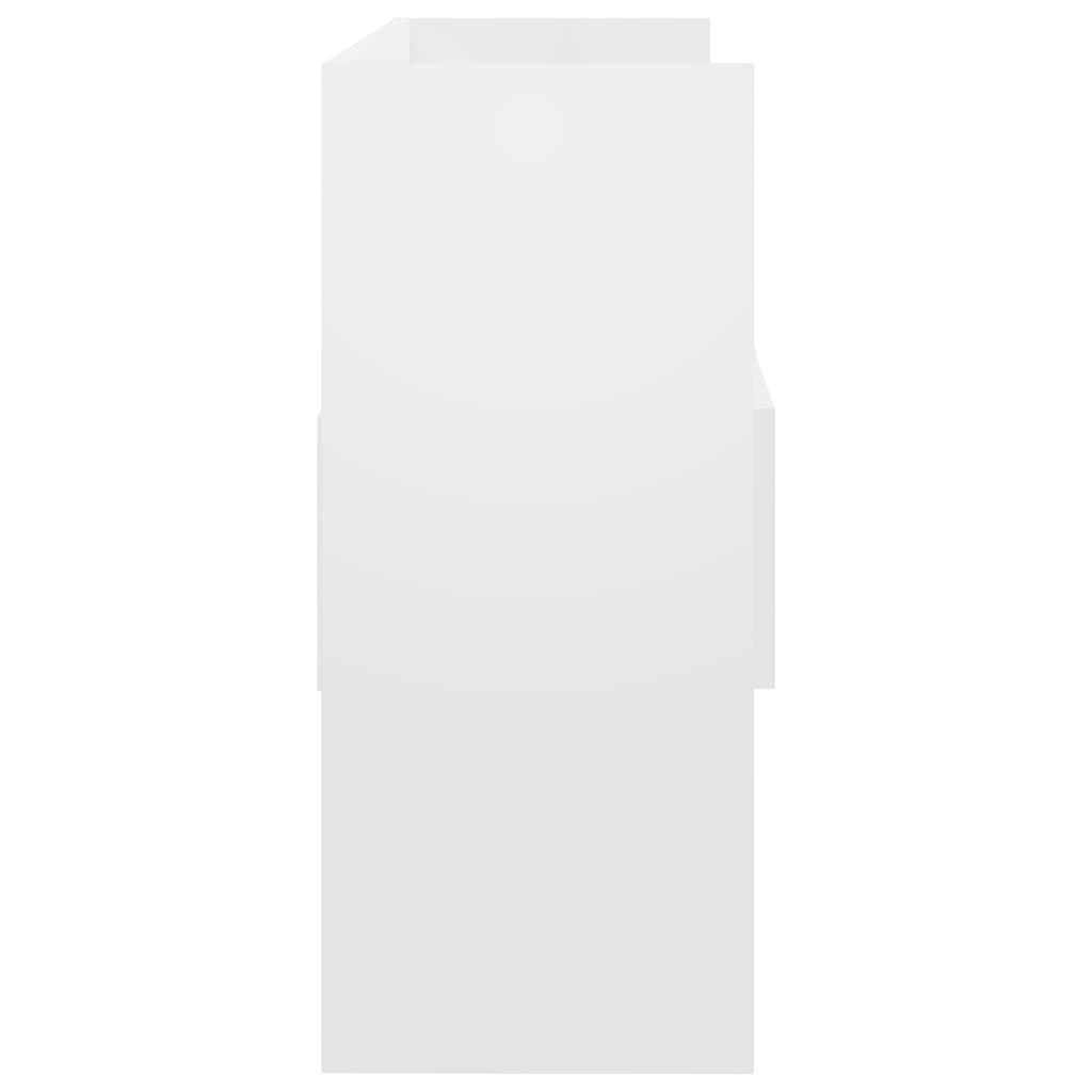 vidaXL Komoda visoki sjaj bijela 105 x 30 x 70 cm od iverice