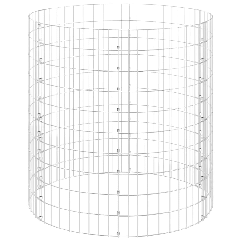 vidaXL Kružni gabionski stup od pocinčanog čelika Ø 100 x 100 cm