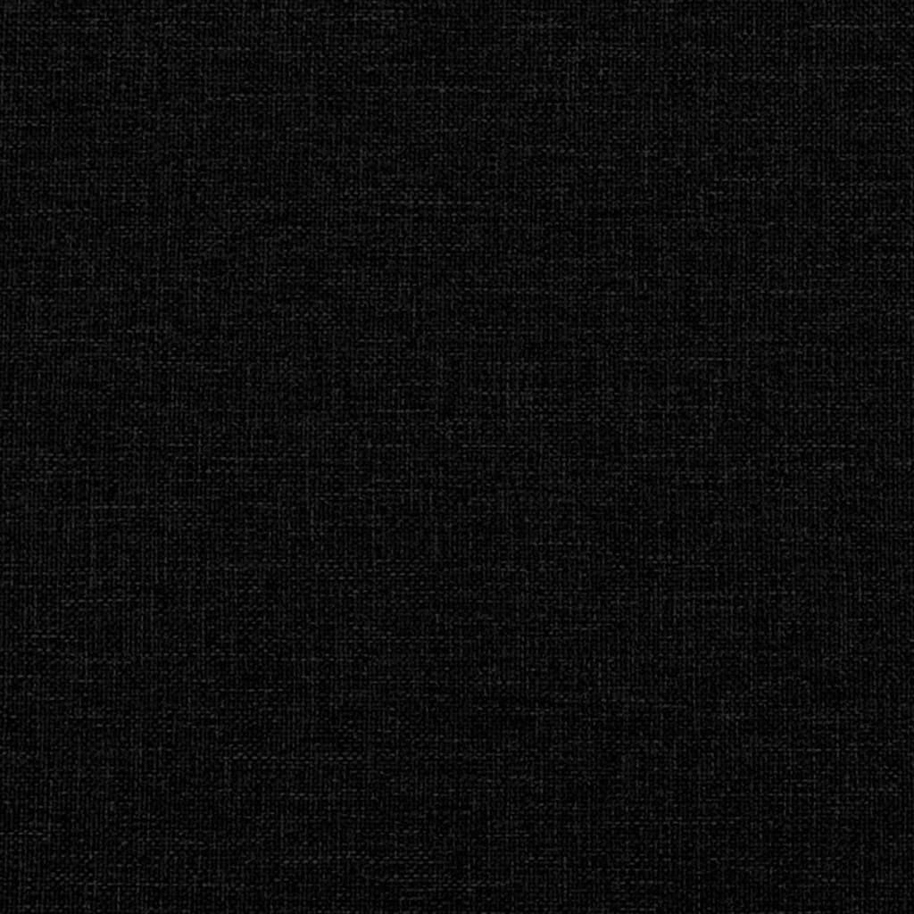 vidaXL Kauč na razvlačenje od tkanine crni