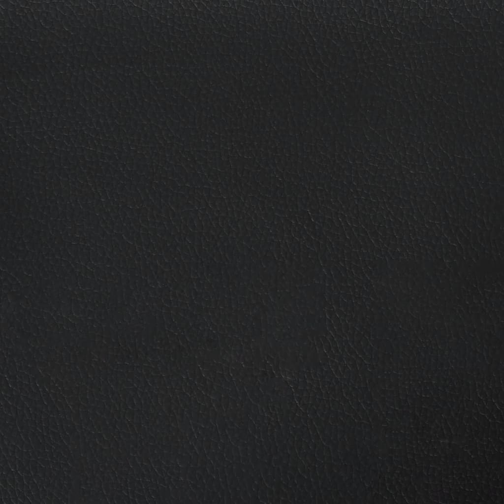 vidaXL Dvosjed s ukrasnim jastucima crni 120 cm od umjetne kože
