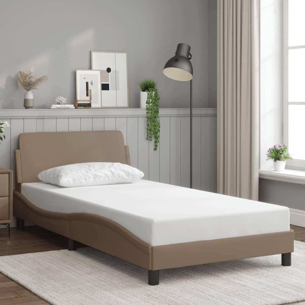 vidaXL Okvir za krevet boja cappuccina 100x200 cm umjetna koža
