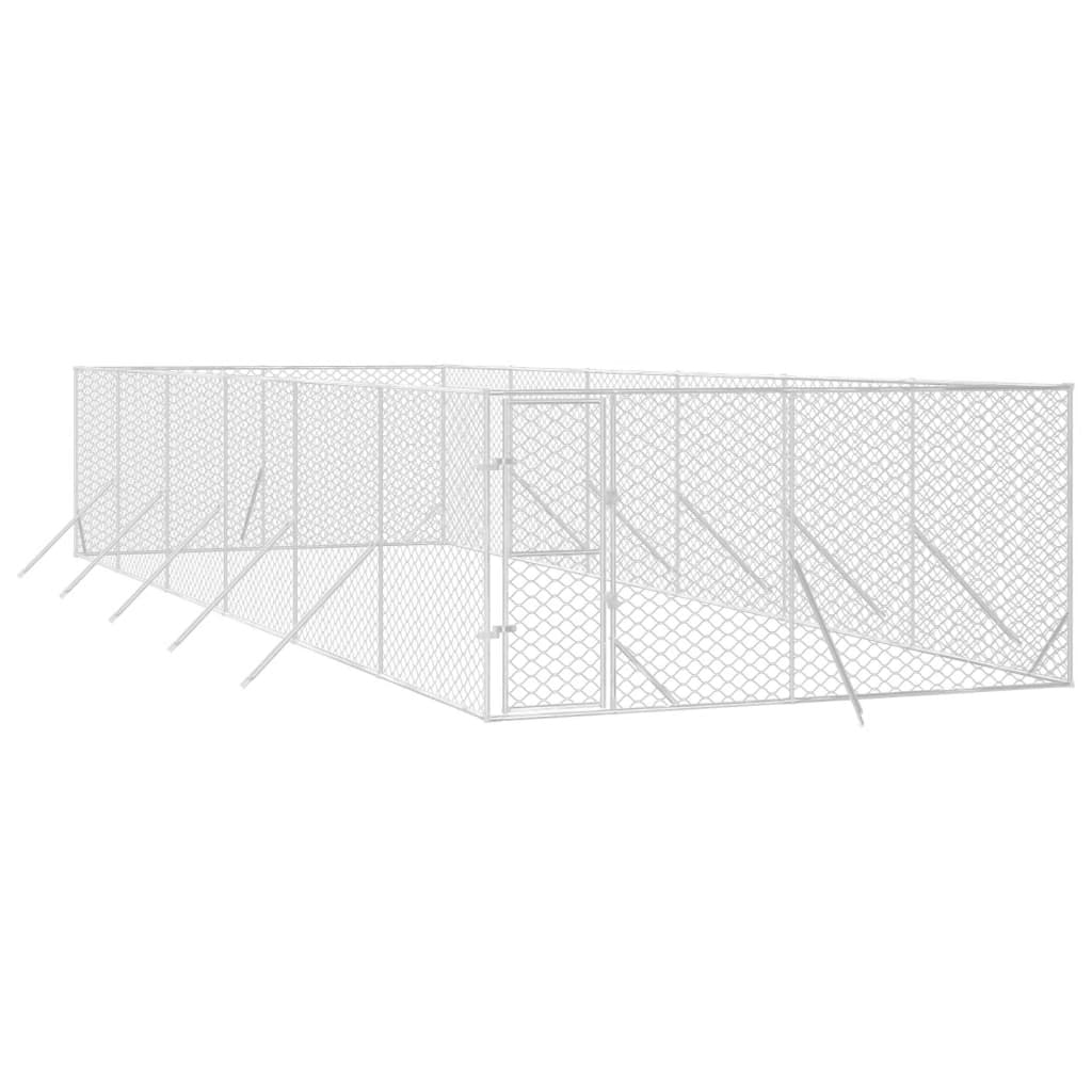 vidaXL Vanjski kavez za pse srebrni 4 x 12 x 2 m od pocinčanog čelika