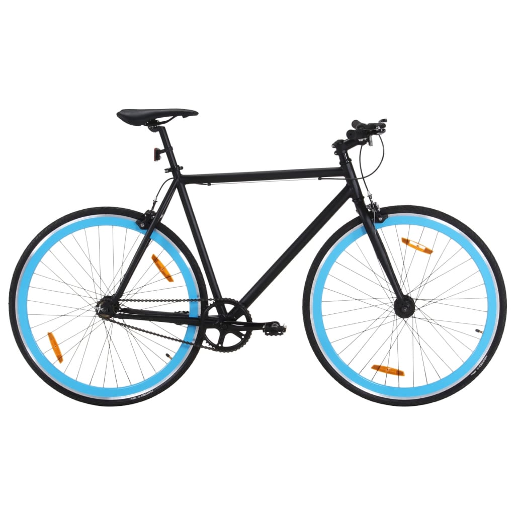 vidaXL Bicikl s fiksnim zupčanikom crno-plavi 700c 51 cm