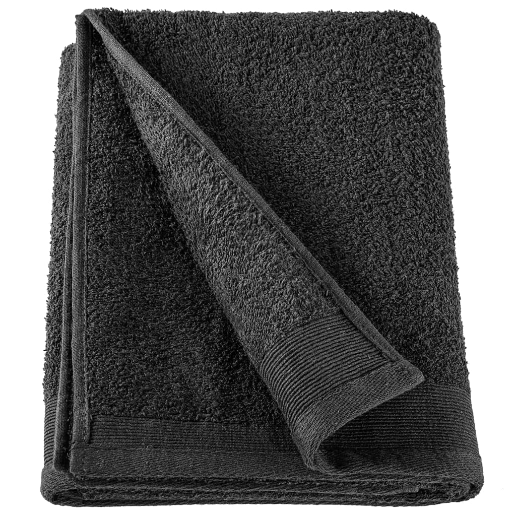 vidaXL 12-dijelni set ručnika pamučni 450 gsm crni