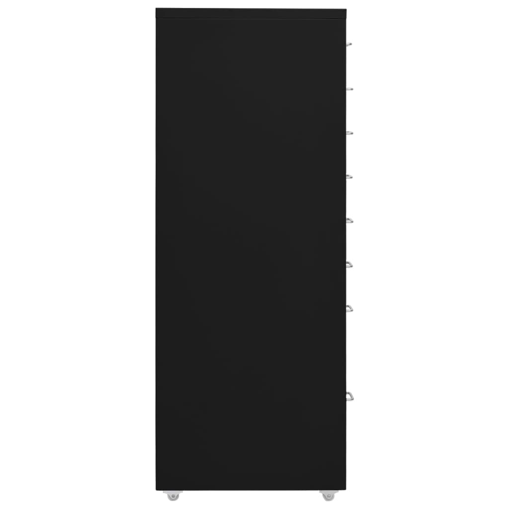 vidaXL Mobilni ormarić za spise crni 28 x 41 x 109 cm metalni