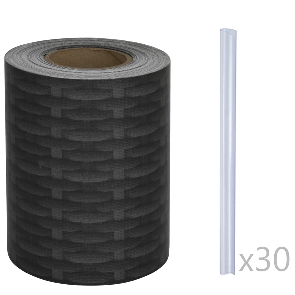 vidaXL PVC traka za ogradu u roli 70 x 0,19 m od ratana