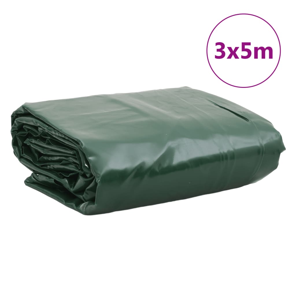 vidaXL Cerada zelena 3 x 5 m 650 g/m²