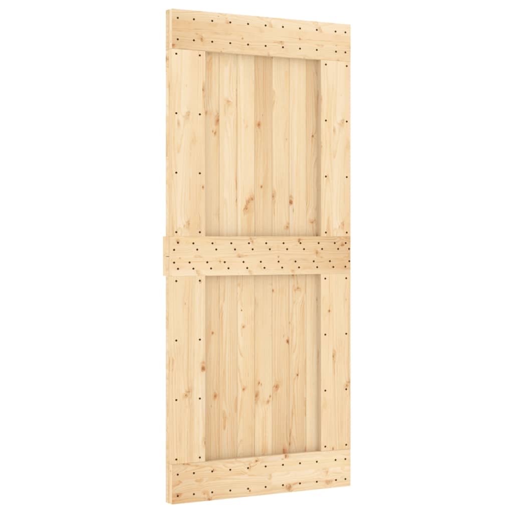 vidaXL Klizna vrata s priborom za montažu 90 x 210 cm masivna borovina