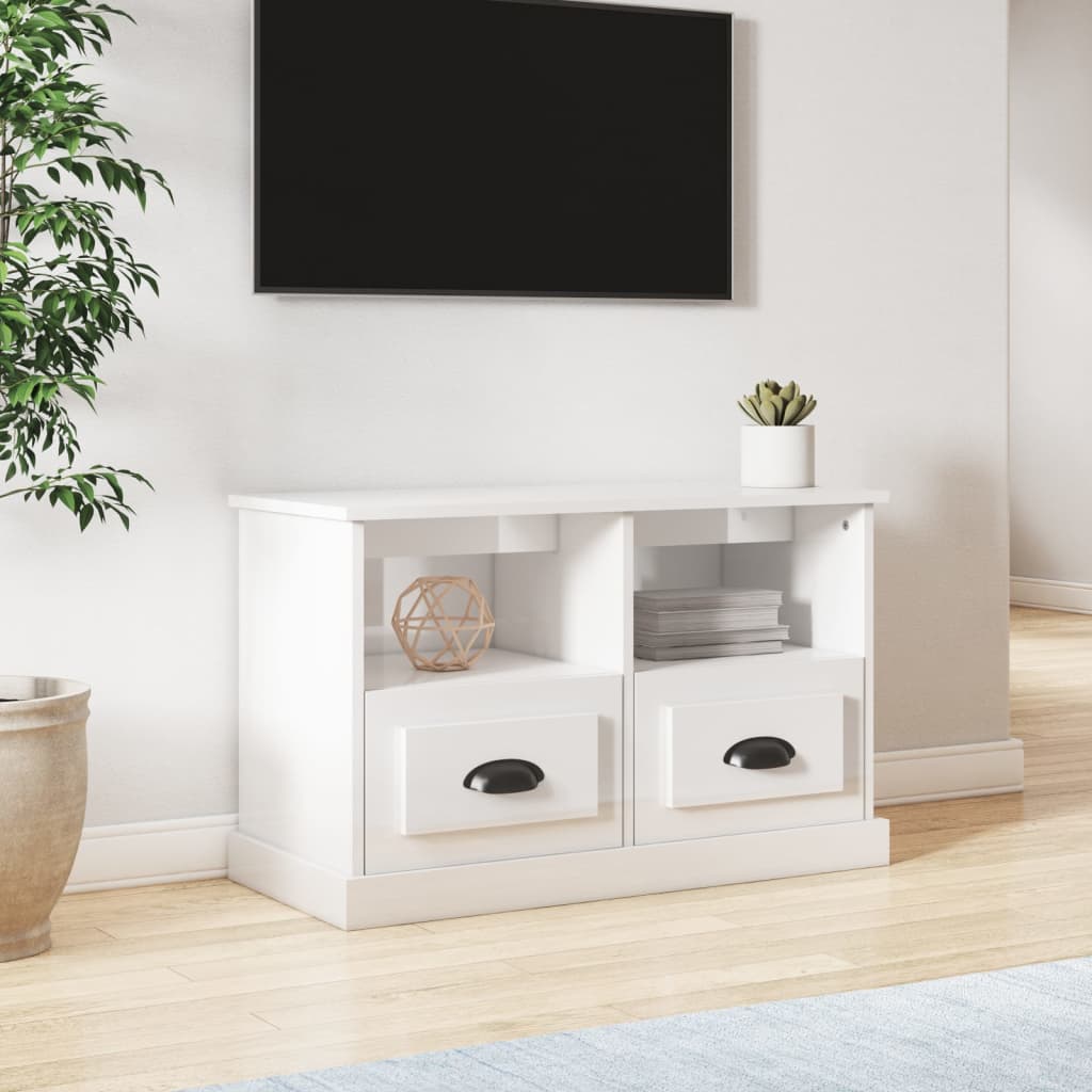 vidaXL TV ormarić sjajni bijeli 80x35x50 cm od konstruiranog drva
