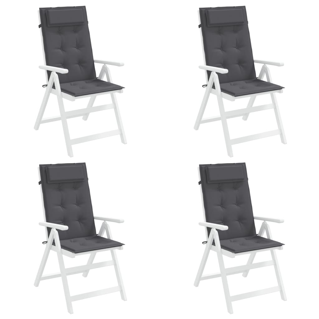 vidaXL Jastuci za stolicu s visokim naslonom 4 kom antracit tkanina