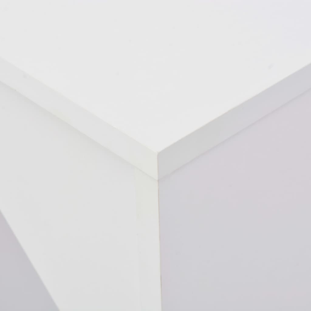 vidaXL Barski stol s pomičnom policom bijeli 138 x 39 x 110 cm