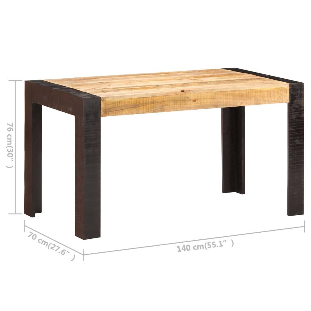 vidaXL Blagovaonski stol 140x70x76 cm od masivnog grubog drva manga