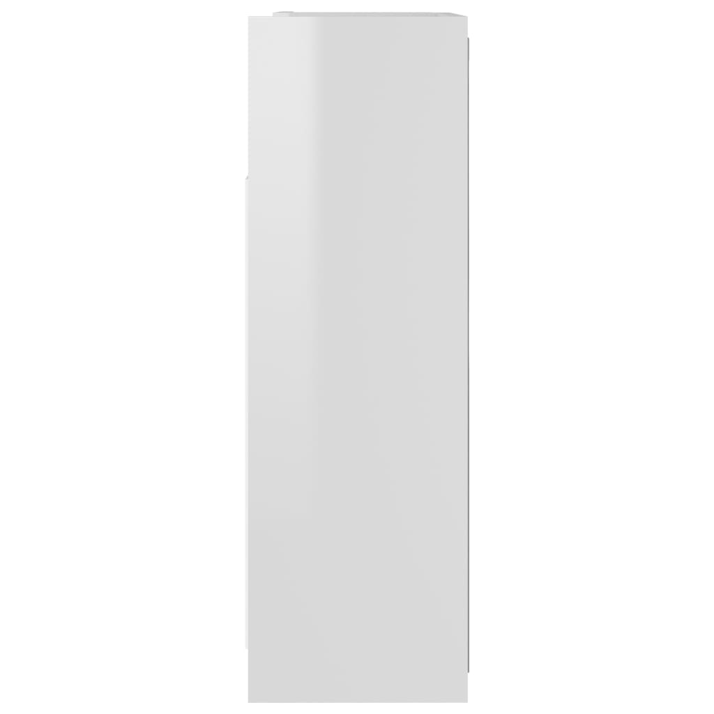 vidaXL Kupaonski ormarić visoki sjaj bijeli 62,5 x 20,5 x 64 cm drveni