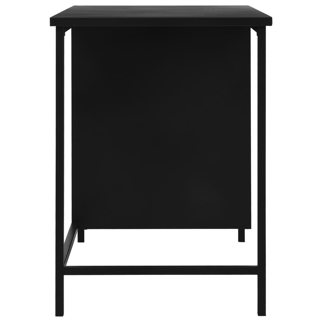 vidaXL Radni stol s ladicama industrijski crni 120 x 55 x 75 cm čelični