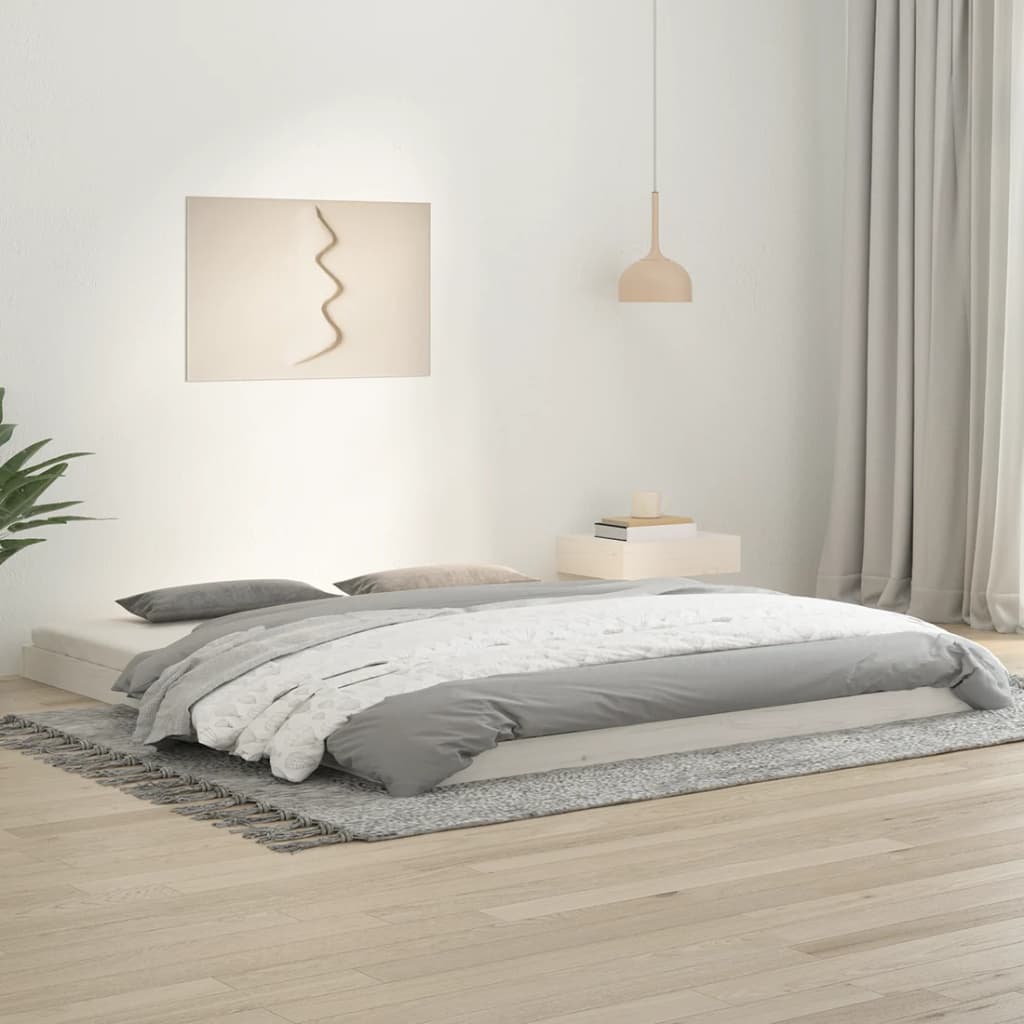 vidaXL Okvir za krevet od borovine bijela 180x200 cm veliki bračni