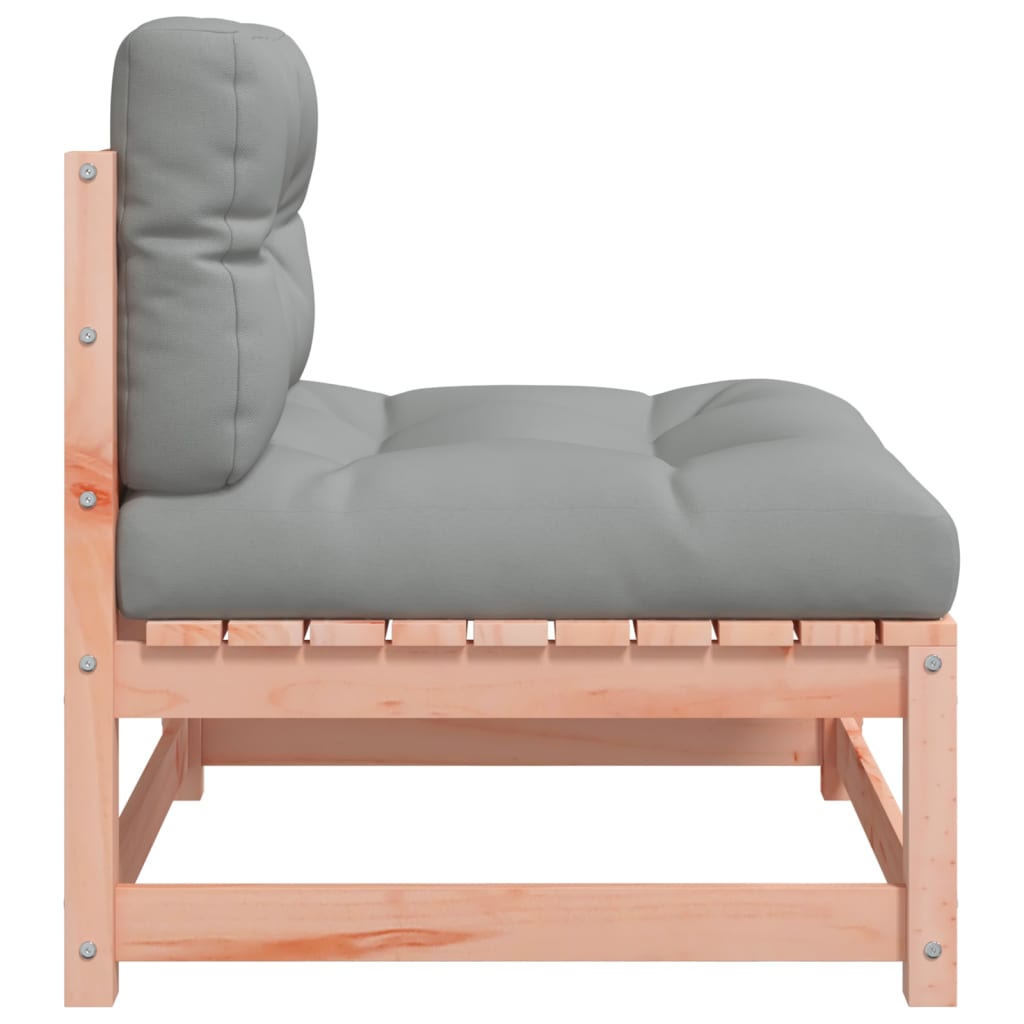 vidaXL Vrtna sofa bez naslona za ruke s jastucima od masivne duglazije