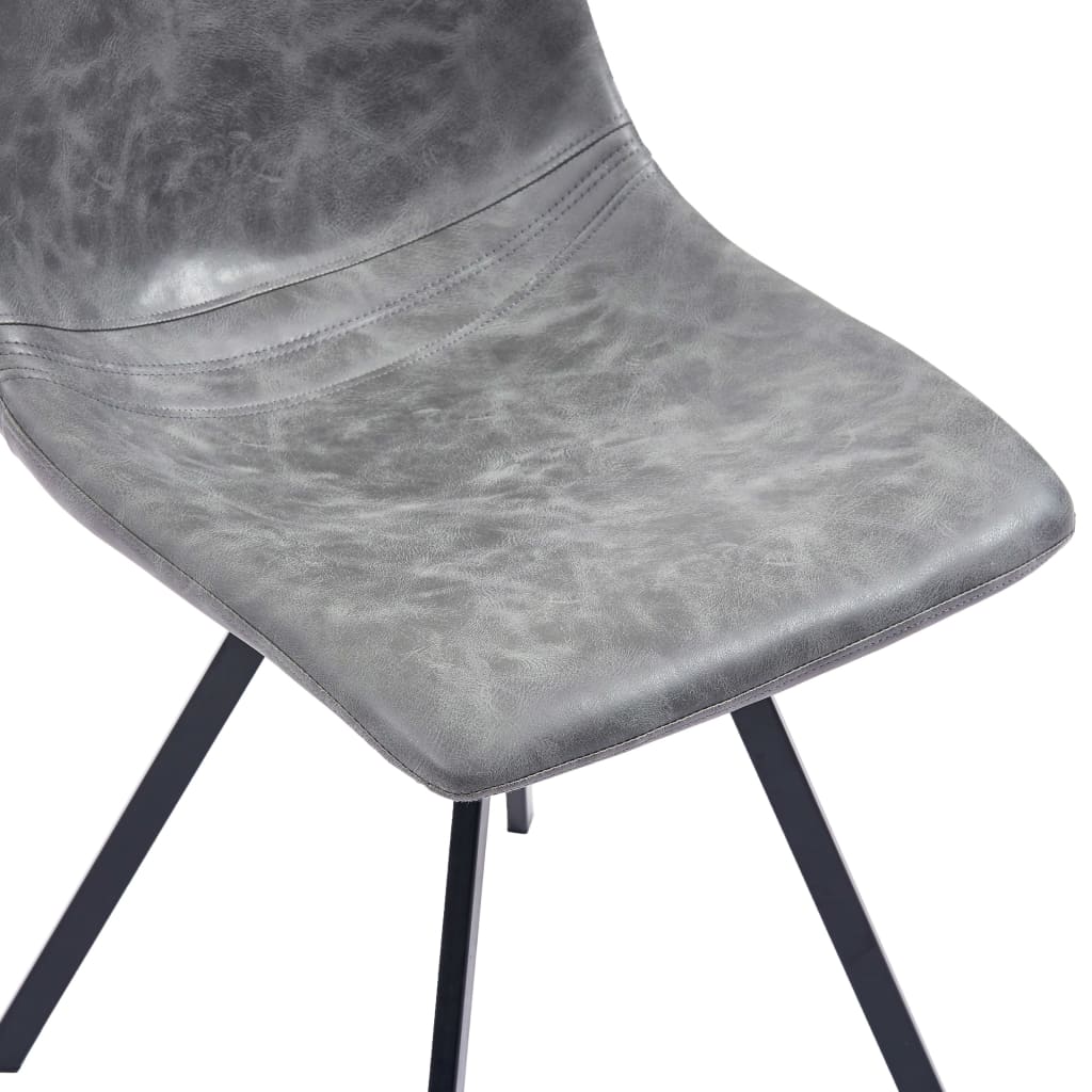 vidaXL Blagovaonske stolice od umjetne kože 6 kom sive