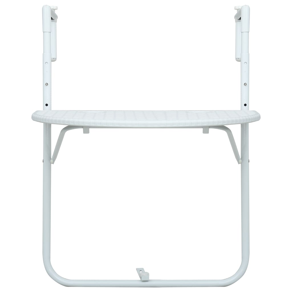 vidaXL Viseći balkonski stol bijeli 60 x 64 x 83,5 cm plastični