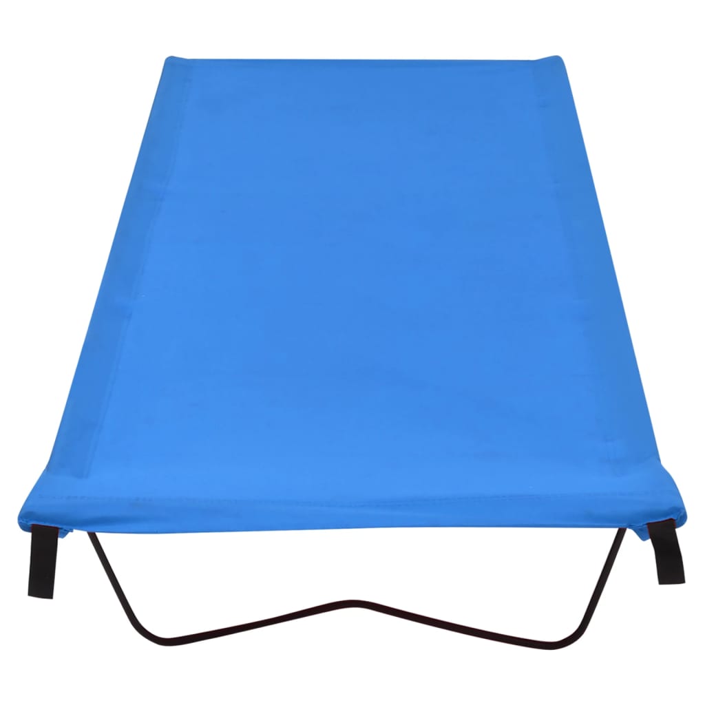 vidaXL Krevet za kampiranje 180 x 60 x 19 cm od tkanine i čelika plavi