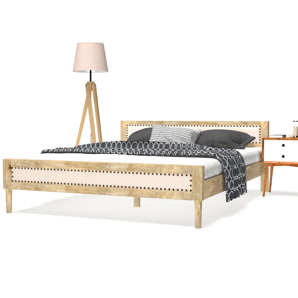vidaXL Okvir za krevet od masivnog drva manga 160 x 200 cm