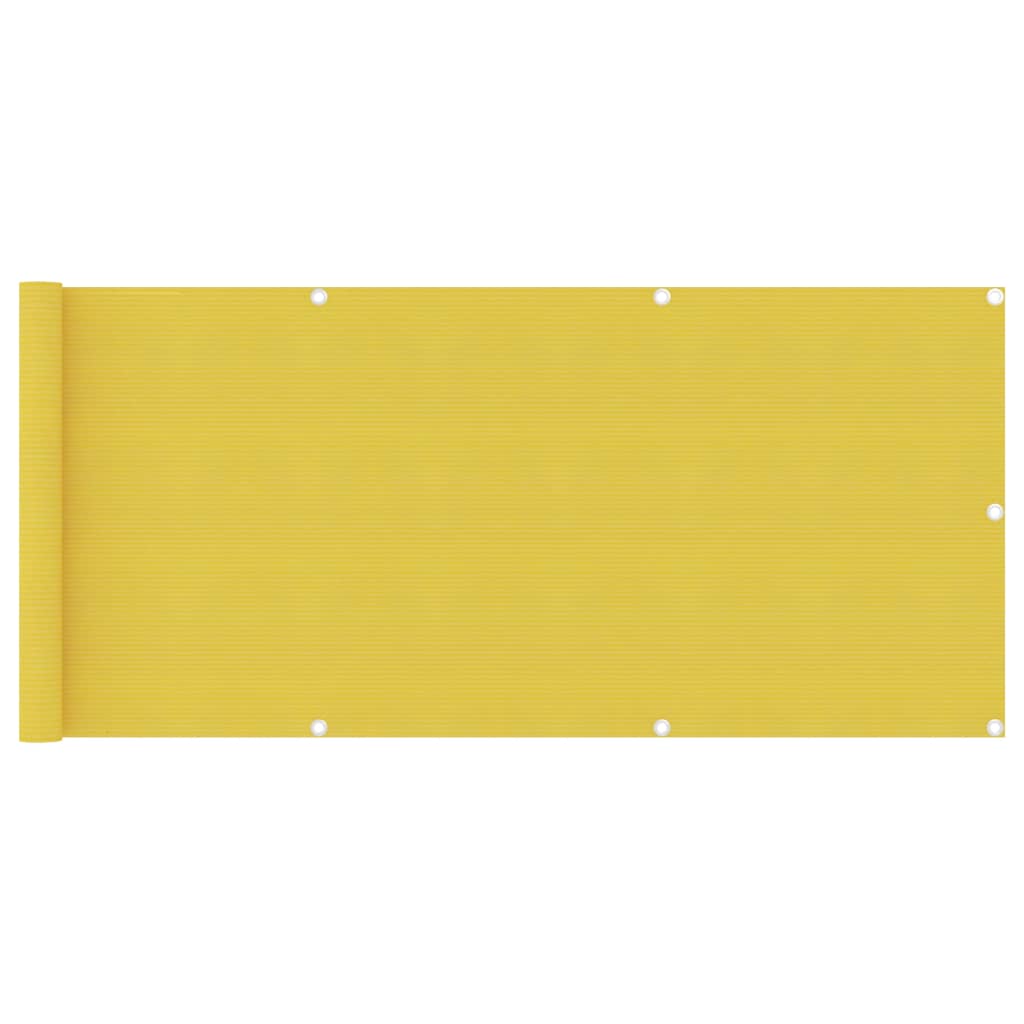vidaXL Balkonski zastor žuti 75 x 300 cm HDPE