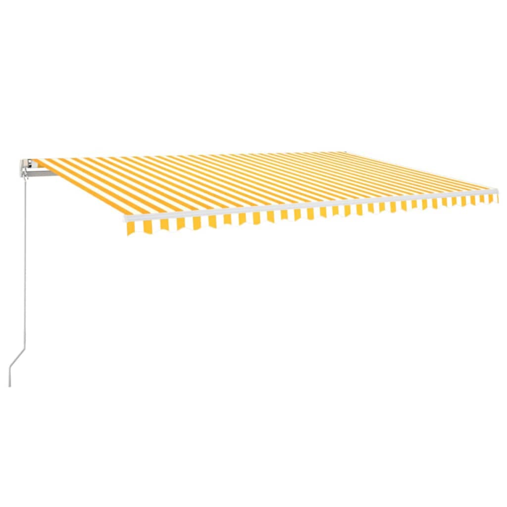 vidaXL Tenda na ručno uvlačenje 500 x 300 cm žuto-bijela