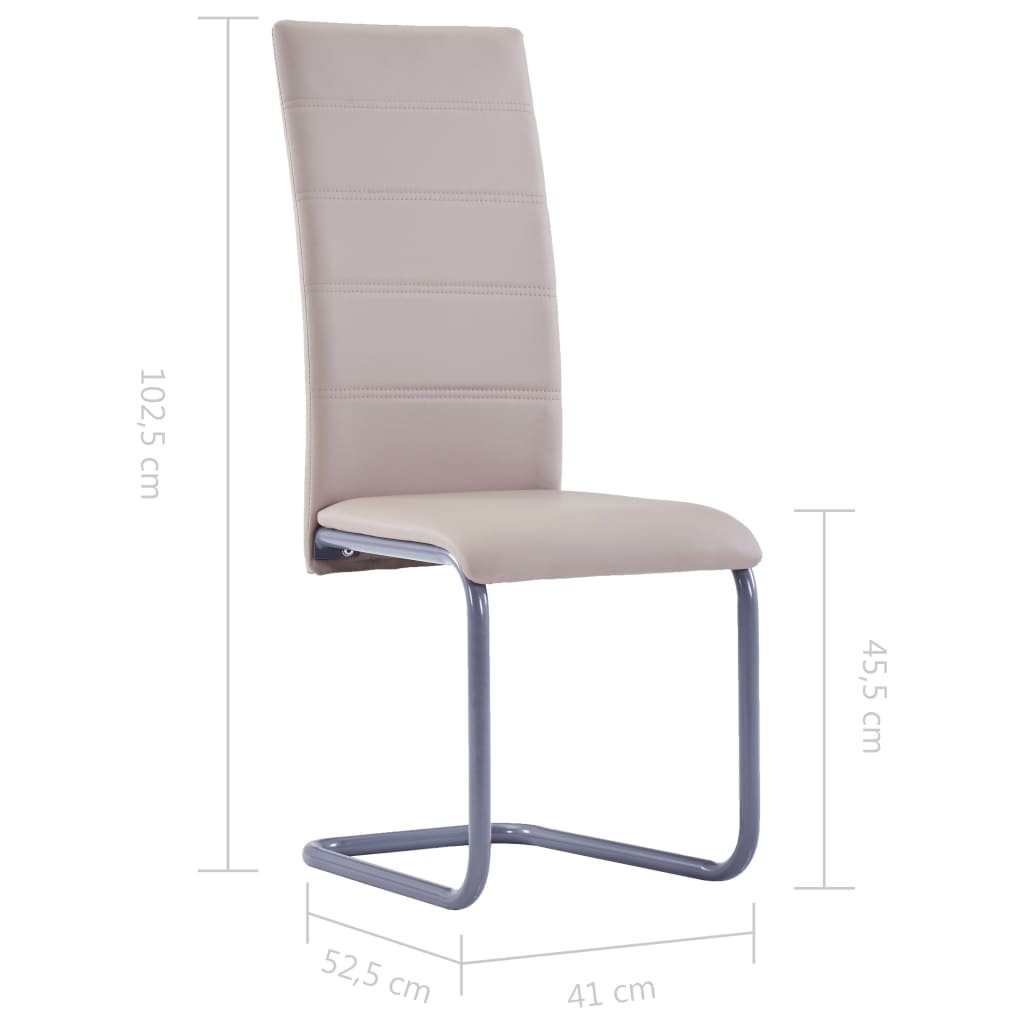 vidaXL Konzolne blagovaonske stolice od umjetne kože 2 kom cappuccino