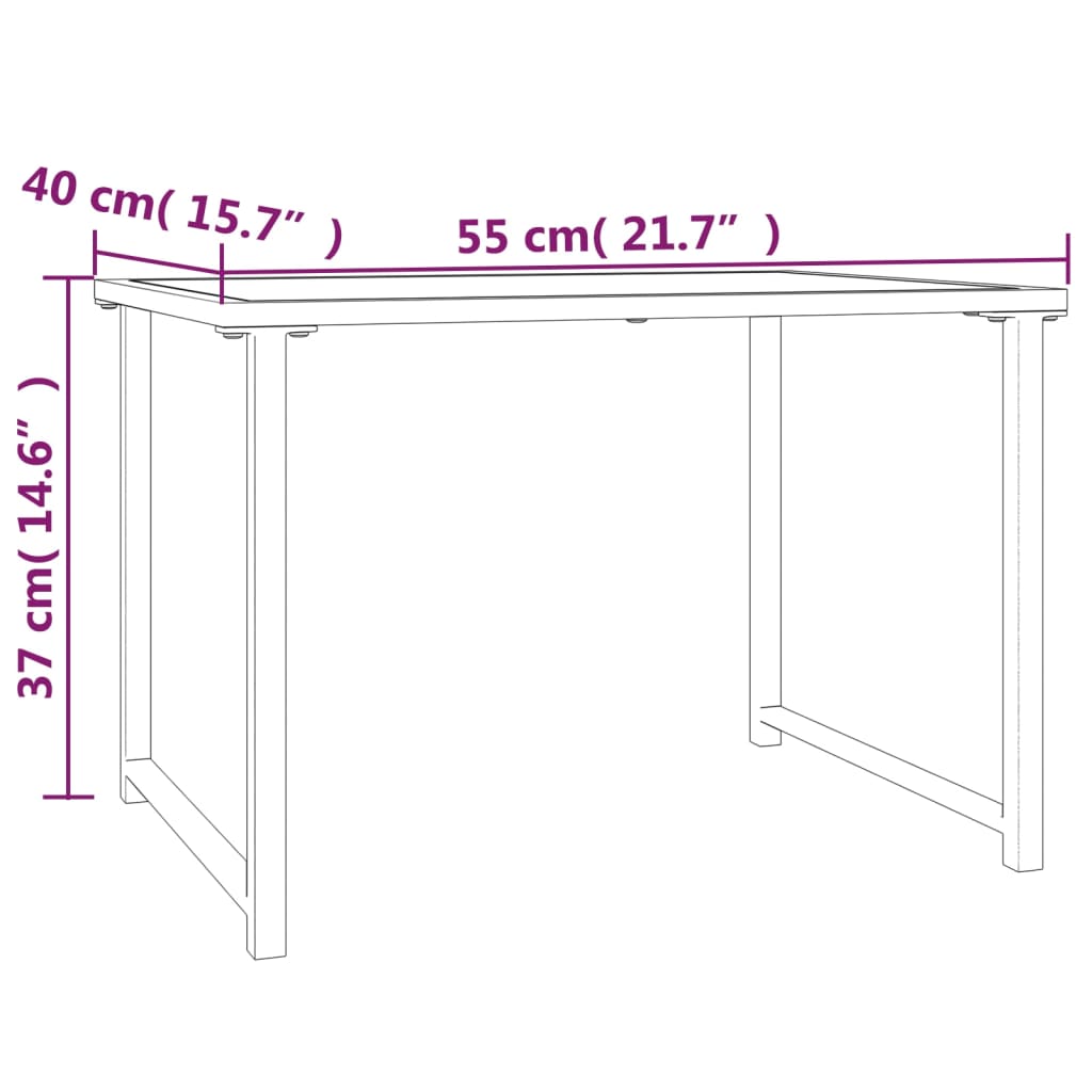 vidaXL Vrtni stol antracit 55 x 40 x 37 cm čelični