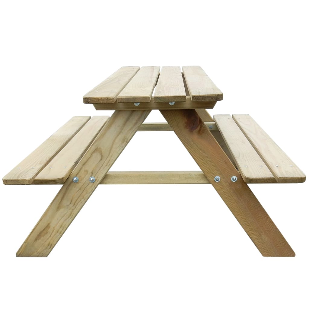vidaXL Dječji stol za piknik 89 x 89,6 x 50,8 cm drveni