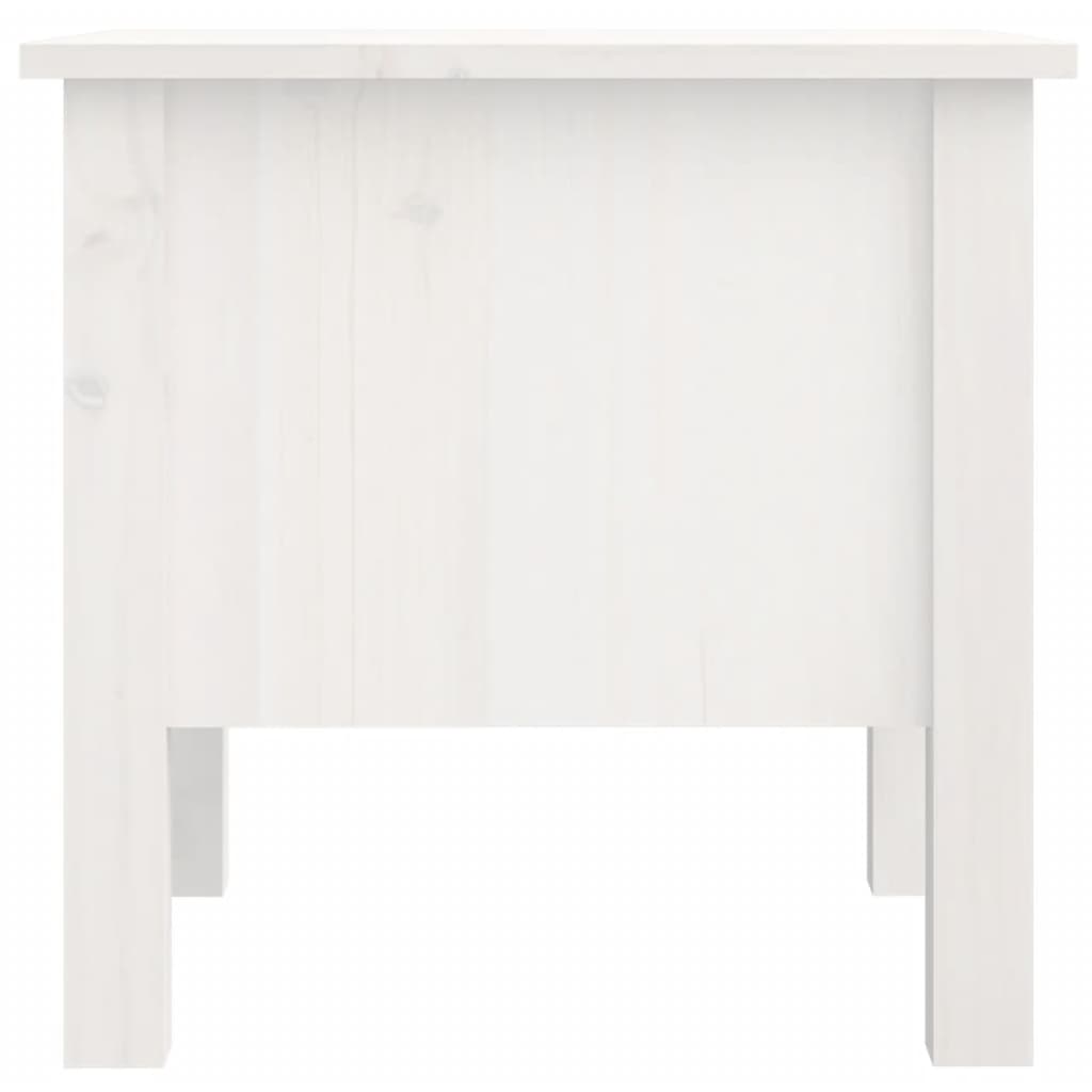 vidaXL Bočni stolić bijeli 40 x 40 x 39 cm od masivne borovine