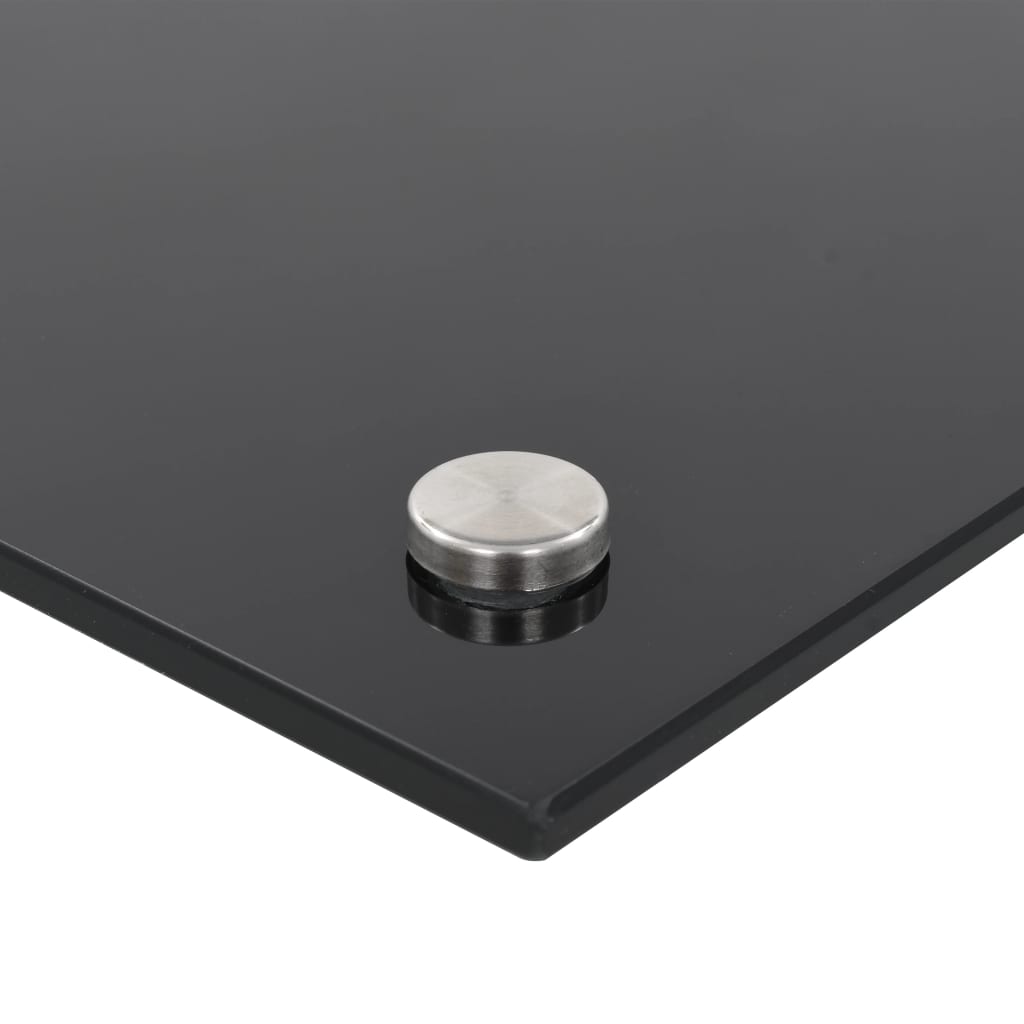 vidaXL Kuhinjska zaštita od prskanja crna 80 x 40 cm kaljeno staklo