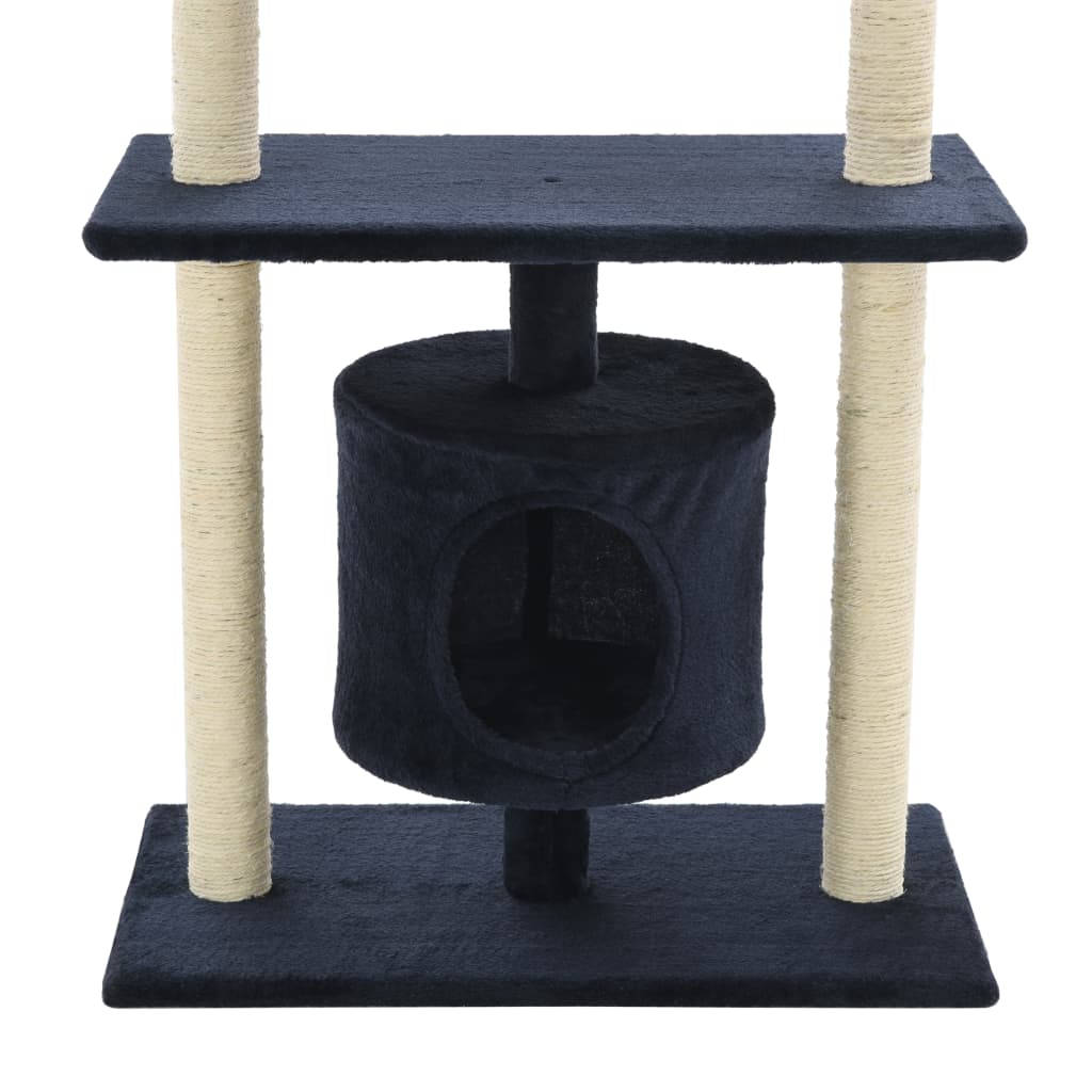 vidaXL Penjalica za mačke sa stupovima za grebanje 95 cm tamnoplava