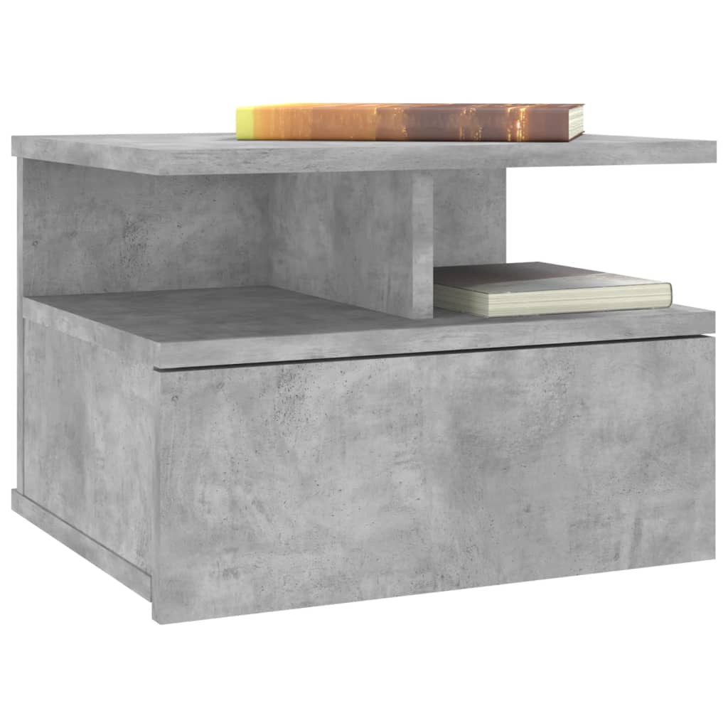 vidaXL Viseći noćni ormarić siva boja betona 40x31x27 cm od iverice