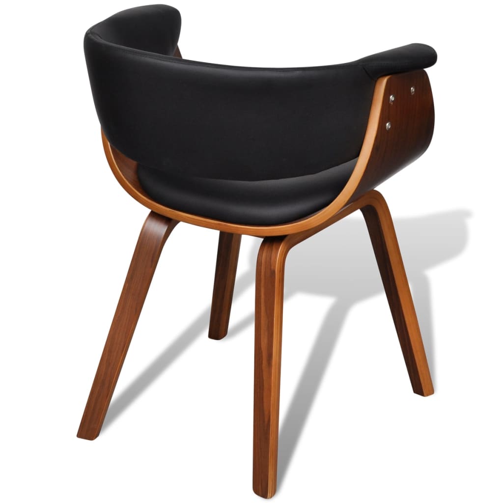 vidaXL Blagovaonske stolice 2 kom od zaobljenog drva i umjetne kože
