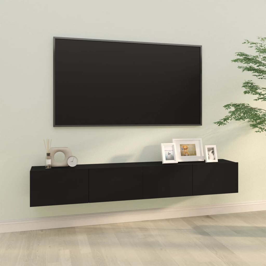 vidaXL Zidni TV ormarići 2 kom crni 100 x 30 x 30 cm konstruirano drvo