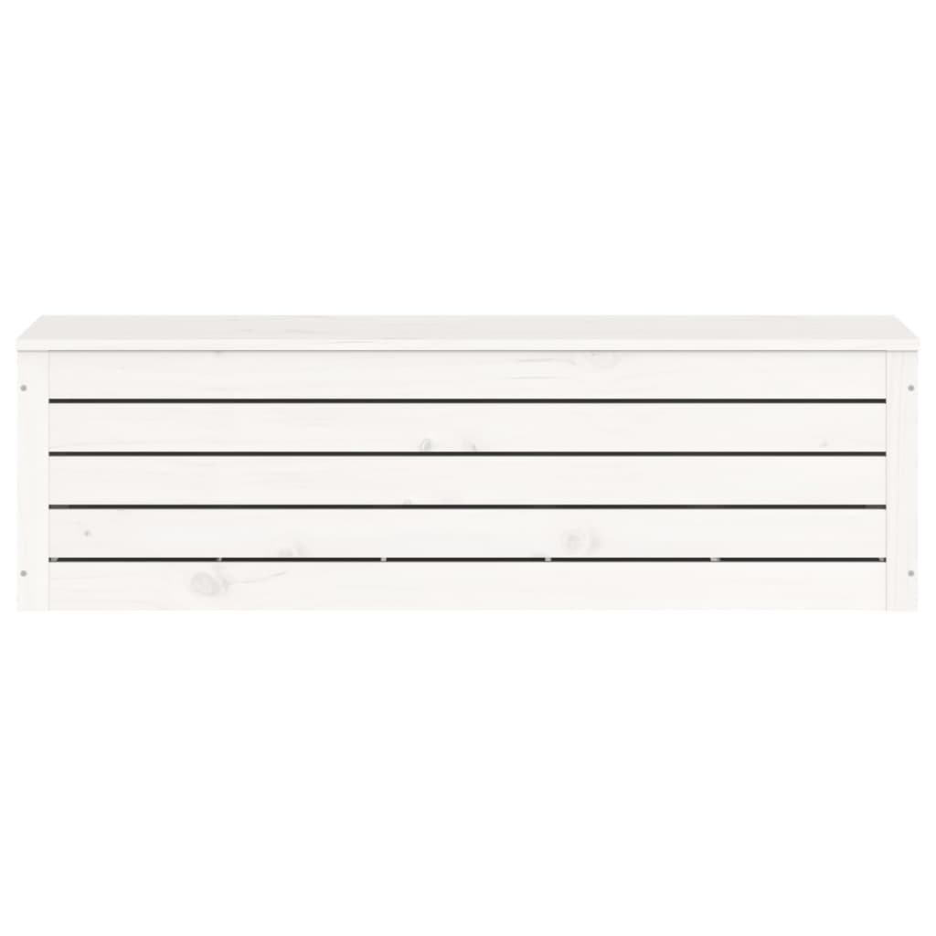 vidaXL Kutija za pohranu bijela 109 x 36,5 x 33 cm od masivne borovine