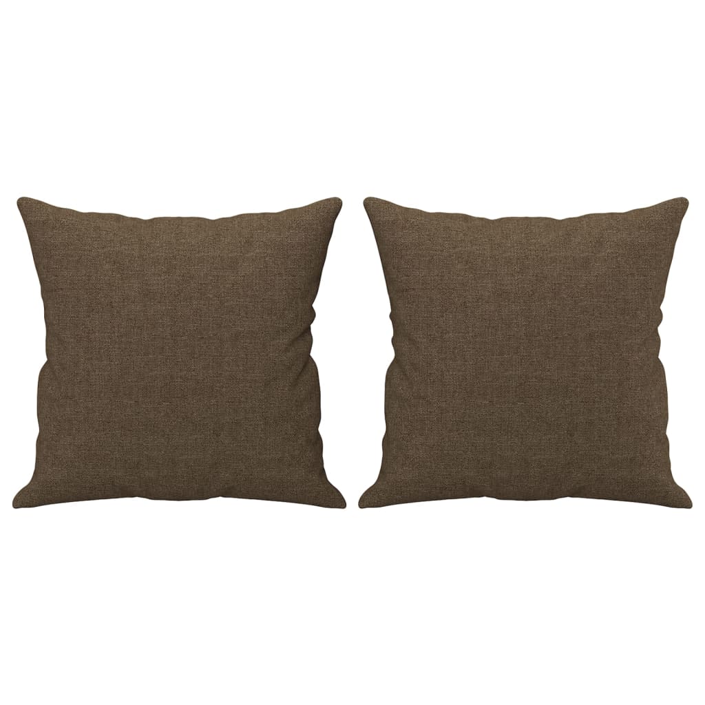 vidaXL Ukrasni jastuci 2 kom smeđi 40 x 40 cm od tkanine
