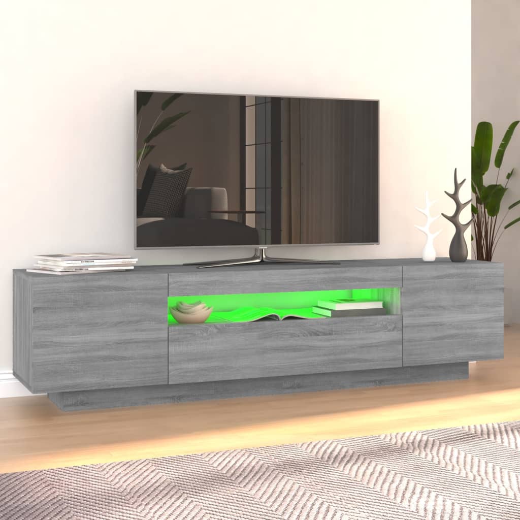 vidaXL TV ormarić s LED svjetlima boja hrasta sonome 160 x 35 x 40 cm