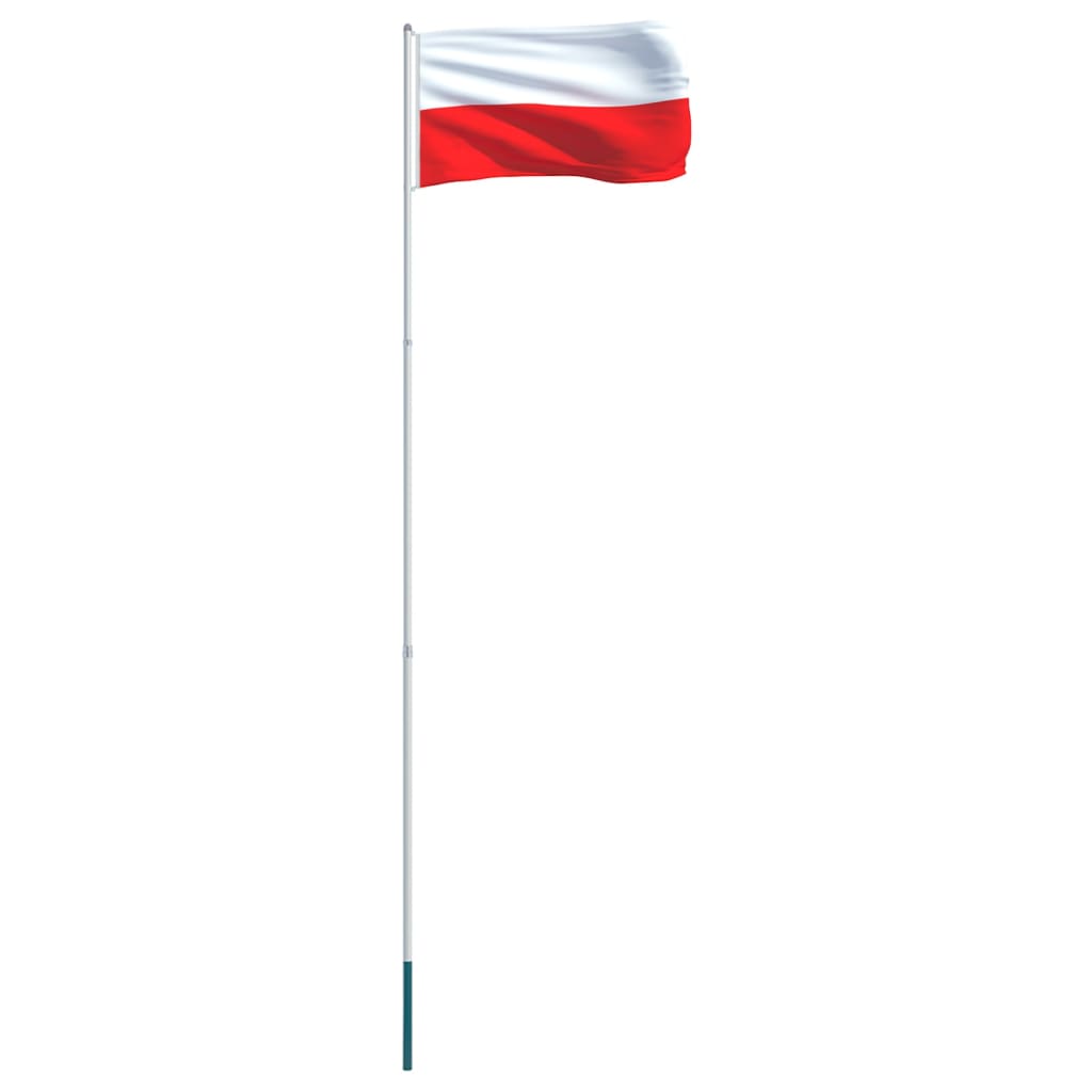 vidaXL Poljska zastava s aluminijskim stupom 4 m