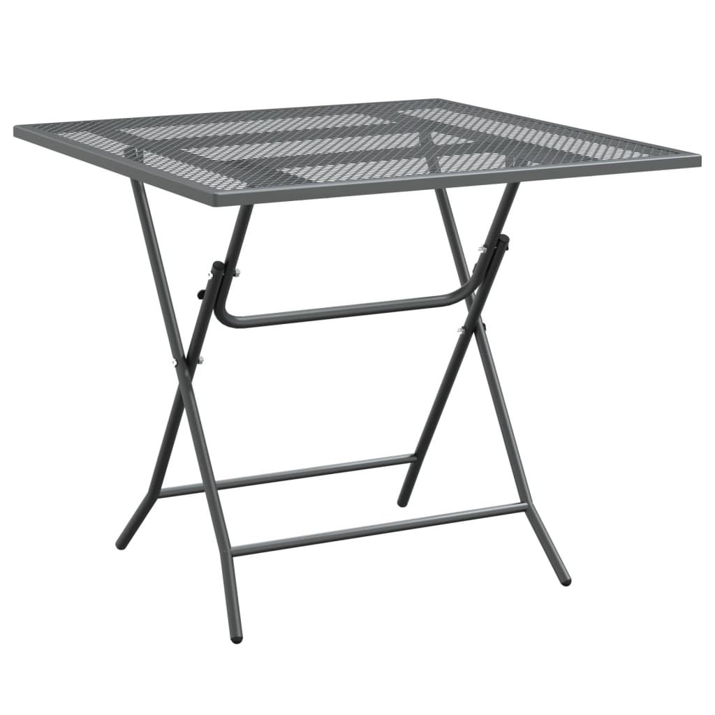 vidaXL Vrtni stol od ekspandirane metalne mreže 80x80x72 cm antracit