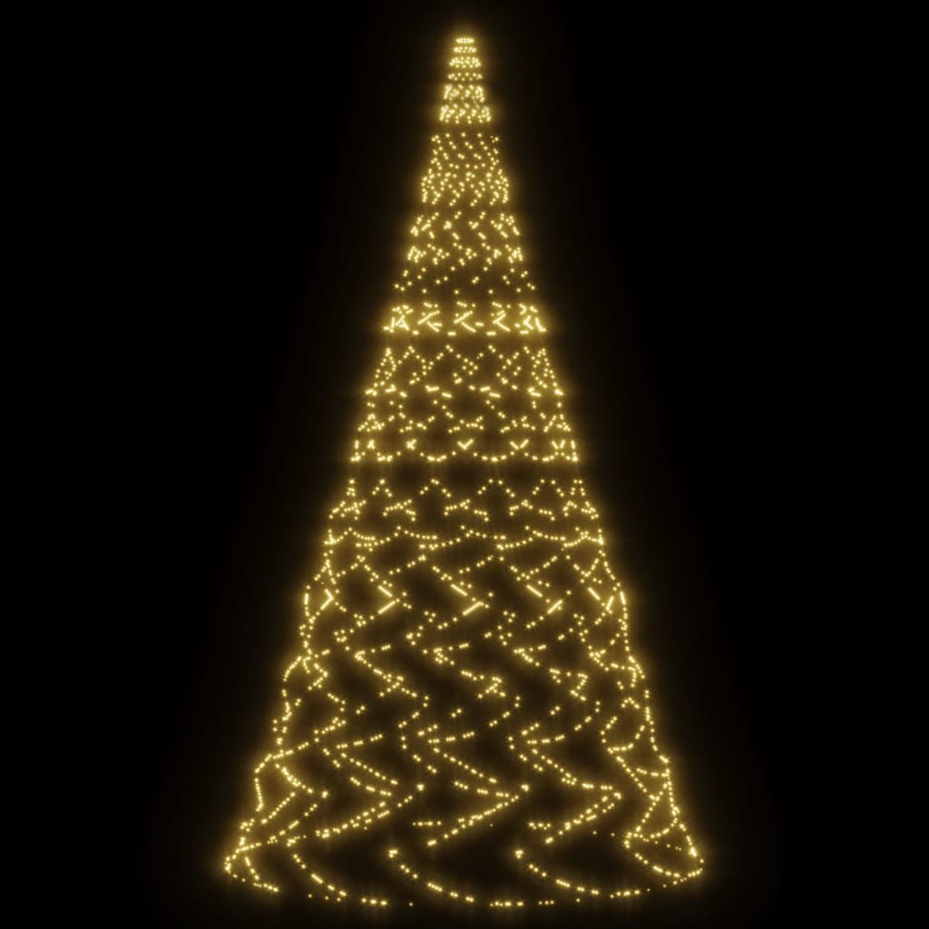 vidaXL Božićno drvce na stijegu 3000 toplih bijelih LED žarulja 800 cm