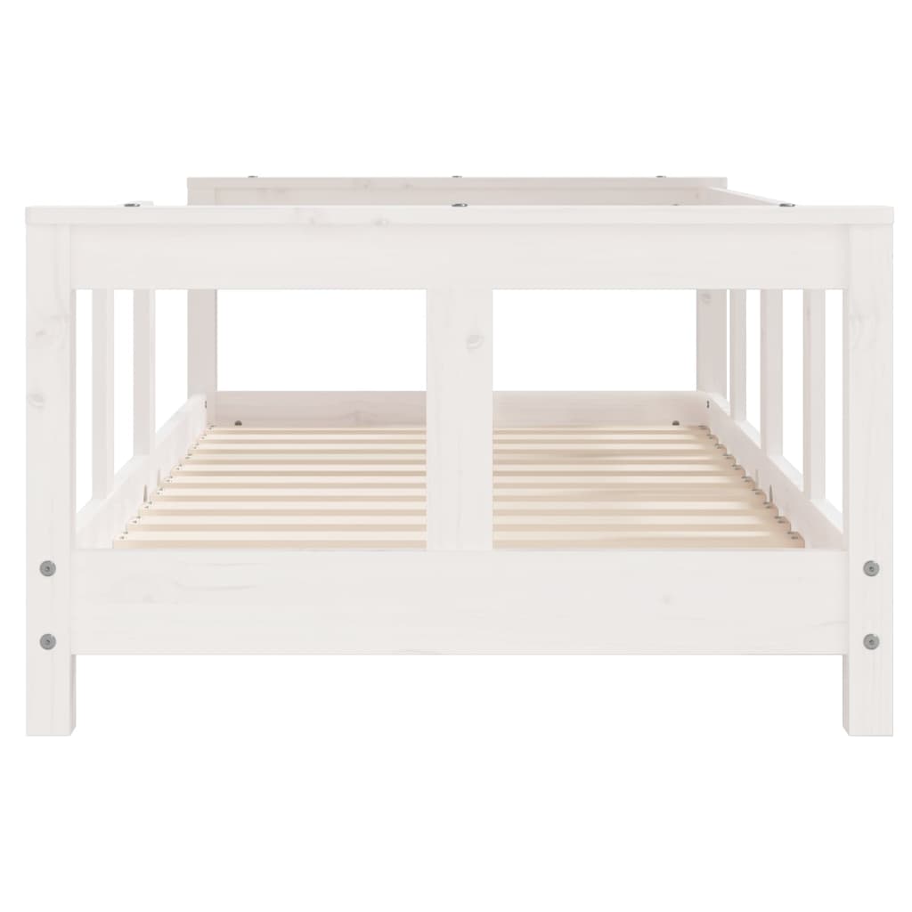 vidaXL Okvir za dječji krevet bijeli 70 x 140 cm od masivne borovine