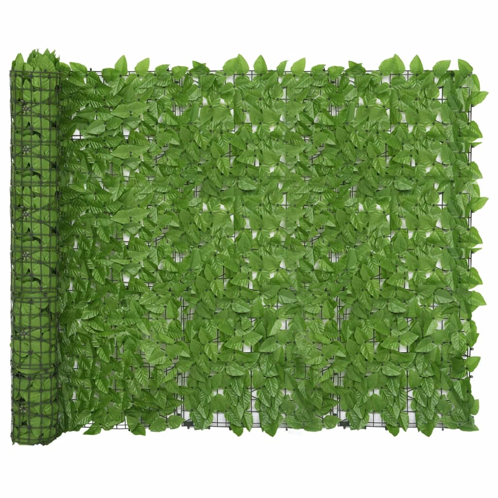 vidaXL Balkonski zastor sa zelenim lišćem 500 x 150 cm