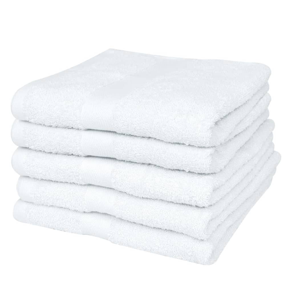 vidaXL Set hotelskih pamučnih ručnika za ruke 25 kom 400 gsm 50x100 cm bijeli