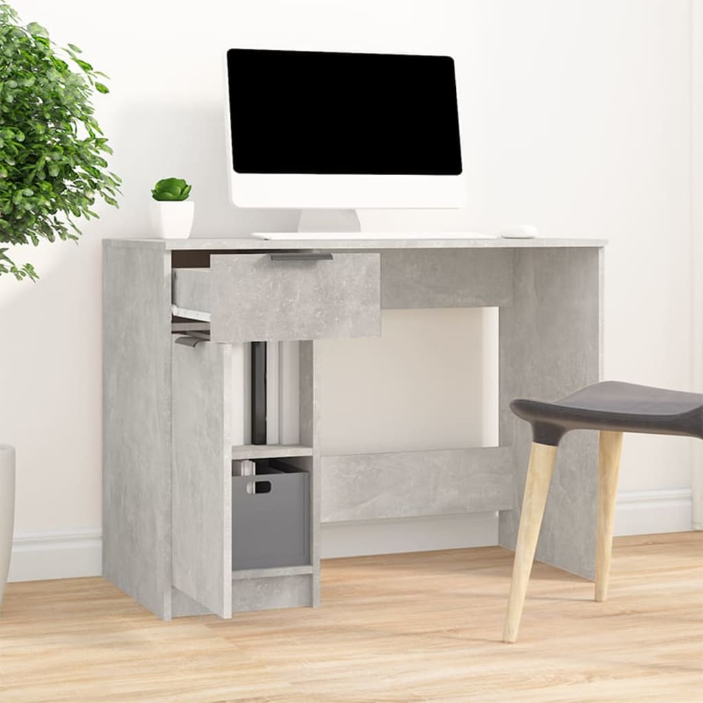 vidaXL Radni stol boja betona 100 x 50 x 75 cm od konstruiranog drva