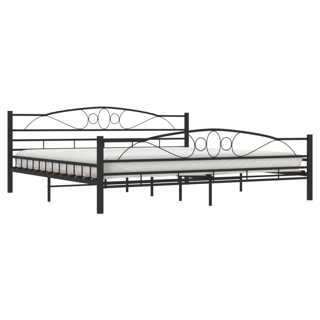 vidaXL Okvir za krevet crni čelični 200 x 200 cm