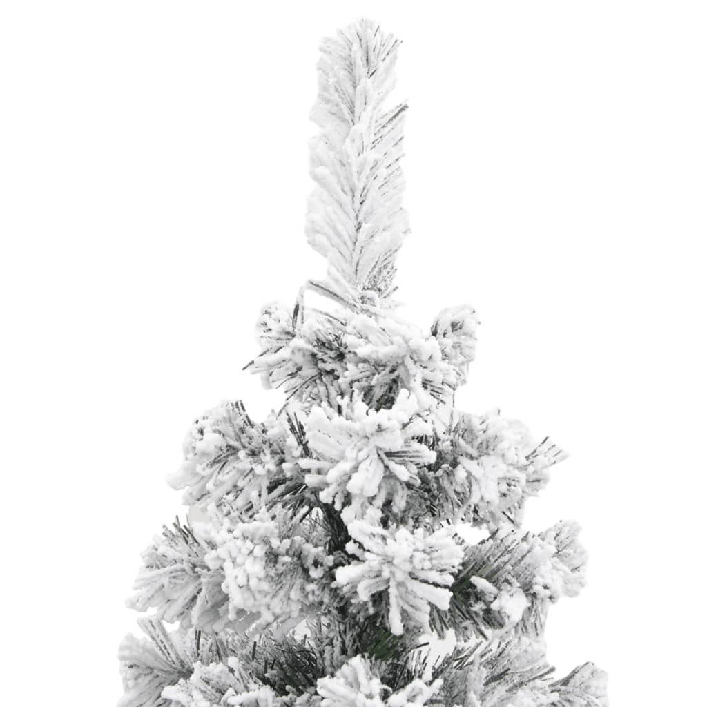 vidaXL Tanko umjetno božićno drvce sa snijegom zeleno 120 cm PVC