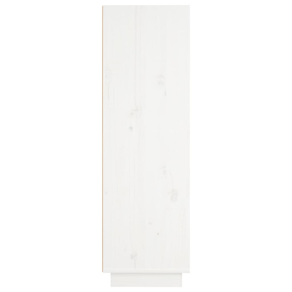 vidaXL Visoka komoda bijela 37 x 34 x 110 cm od masivne borovine