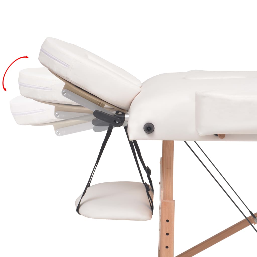 vidaXL Set sklopivog trodijelnog masažnog stola debljine 10cm i stolca